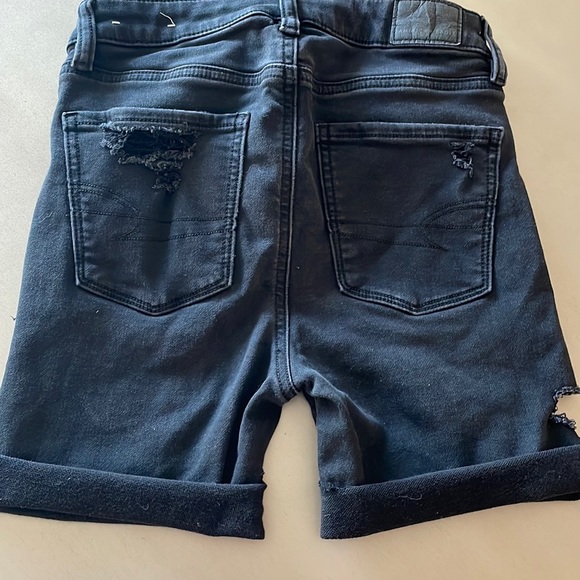 AE BLACK JEAN BIKER SHORTS DENIM - Picture 2 of 3